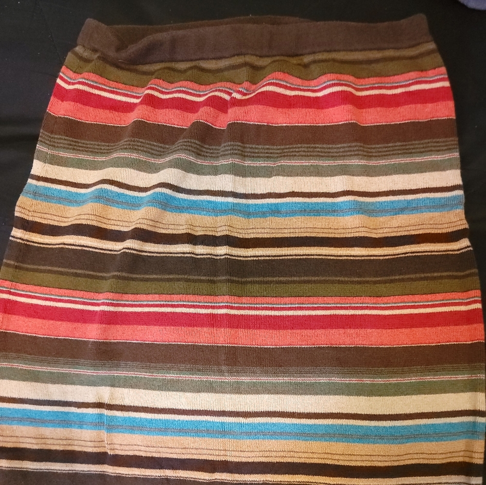 Vintage Striped Pencil Skirt